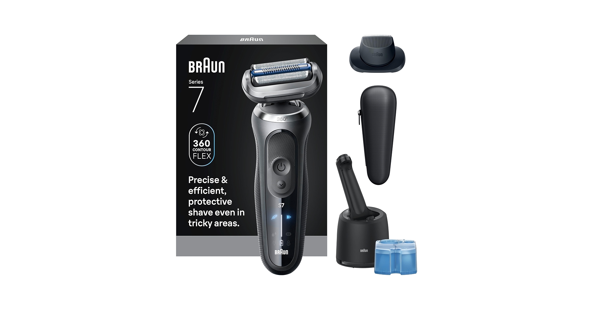 Philips Norelco Series 5000 vs Braun Series 7 product photo